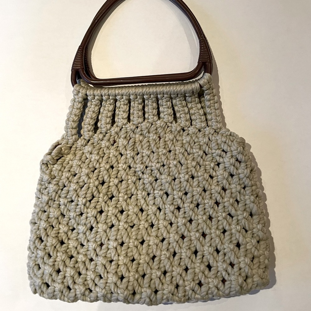 Vintage Macrame Boho Style Tote Bag